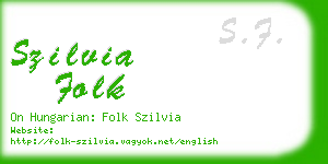 szilvia folk business card